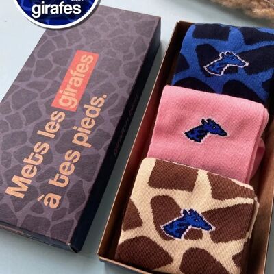 Box of 3 pairs of Girafarosa socks 35-41