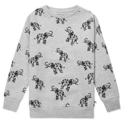 Children's Organic Cotton Sweatshirt Geometric Elephant