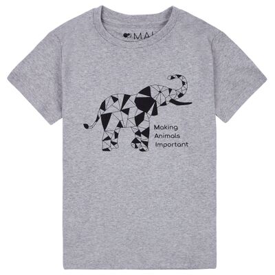 Organic Cotton T-Shirt Geometric Elephant