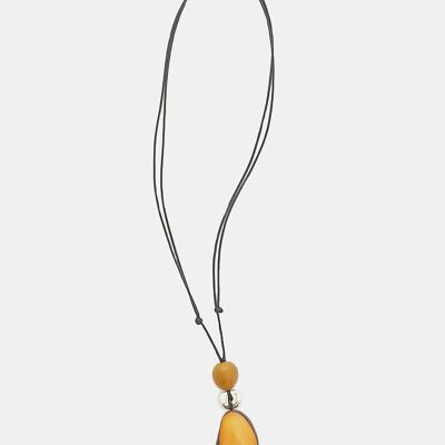 Adjustable Pendant Necklace - Yellow