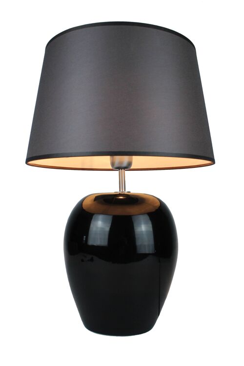 Tischlampe Lampenfuß Keramik schwarz 35 cm