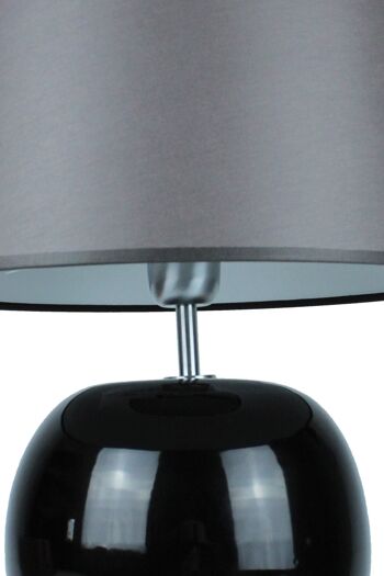 Lampe à poser pied de lampe céramique noir 35 cm 4