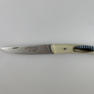 Cuchillo Le Thiers Pote mango enterizo 12 cm - Incluye plumas de Jay