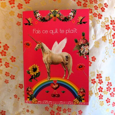 Carnet Licorne Over the rainbow