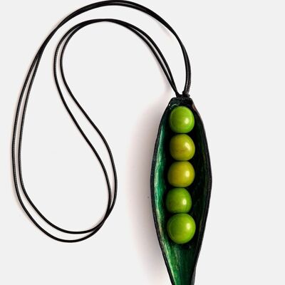Canoinha Pod Adjustable Necklace - Green