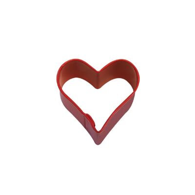 Cortador de Galletas Recubierto de Poliresina Mini Corazón Rojo