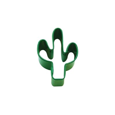 Tagliabiscotti Mini Cactus Rivestito in Poliresina Verde