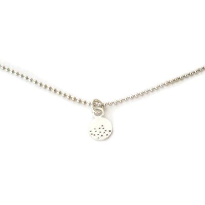 Filigree ball chain made of sterling silver with a circle pendant