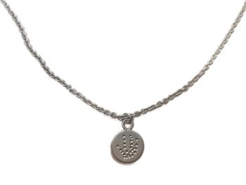 Chaîne d'ancre filigrane en argent sterling avec pendentif cercle 1