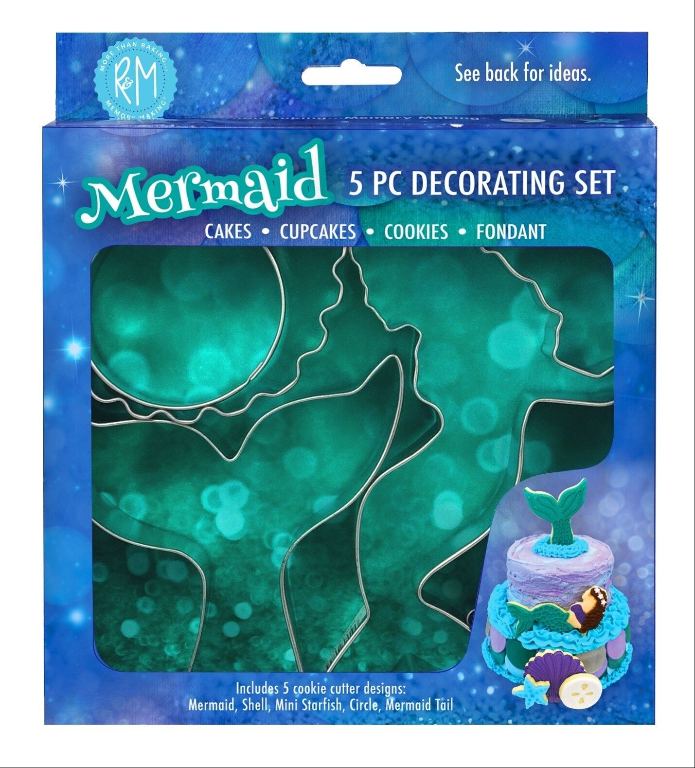 Buy wholesale Mermaid TinPlated Cake Decorating Cutter Kit