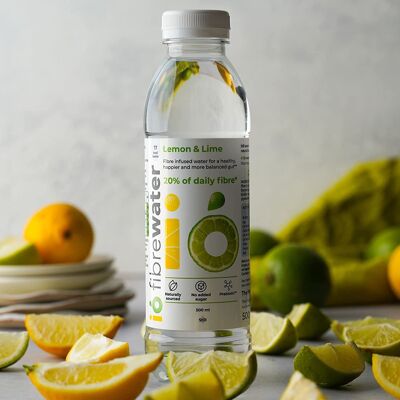 ió fibrewater Zitrone & Limette (12 x 500ml) - Darmgesundheitsgetränk