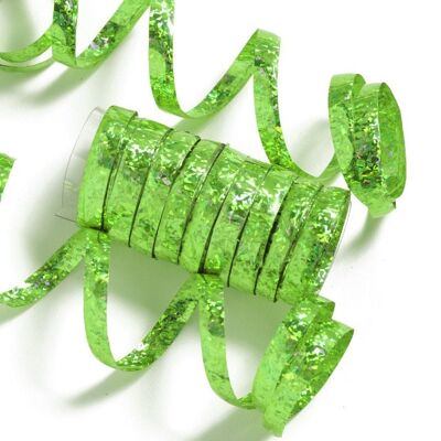 Holografische Luftschlangen Limettengrün