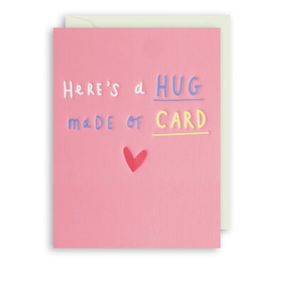 HUG MADE OF CARD Birthday Friend Card