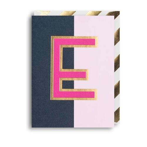 E Birthday Anniversary Wedding Card