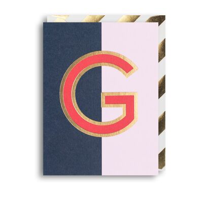 G Birthday Anniversary Wedding Card