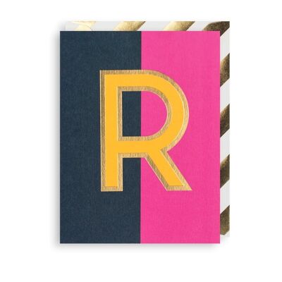 R Birthday Anniversary Wedding Card