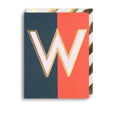 W Birthday Anniversary Wedding Card