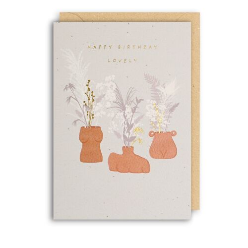 NUDE VASES Birthday Pressed Flower Card
