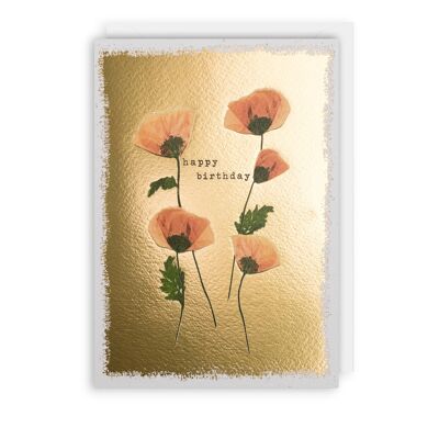 Carte COQUELICOTS D'ANNIVERSAIRE