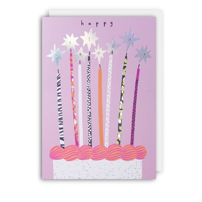 Carte de bougies d'anniversaire