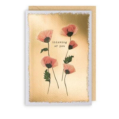 THINKING OF YOU POPPIES Card