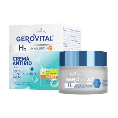 Crema giorno antirughe con acido ialuronico 1% | 50 ml