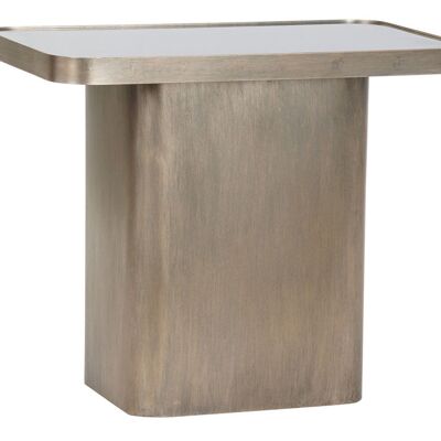 SIDE TABLE METAL GLASS 60X35,5X50 COPPER MB189384