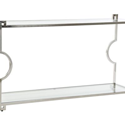 STAINLESS STEEL CONSOLE GLASS 140X40X78 SILVER MB189840