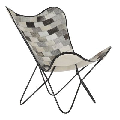 METAL CHAIR 74X70X90 METAL LEATHER BUTTERFLY CHAIR MB189862