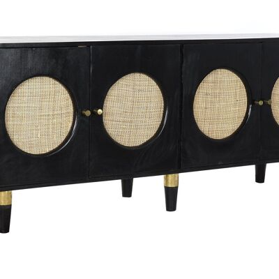 BUFFET MANGUE RATAN 150X40X65 NOIR MB190816