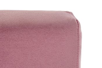 FAUTEUIL POLYESTER MDF 61X63X77 VELOURS ROSE MB190849 4