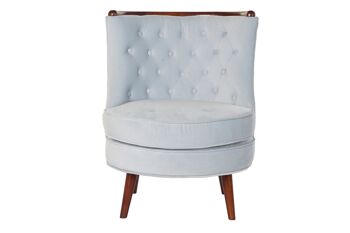 FAUTEUIL BOIS POLYESTER 65X69X80 BLEU CIEL MB190883 7