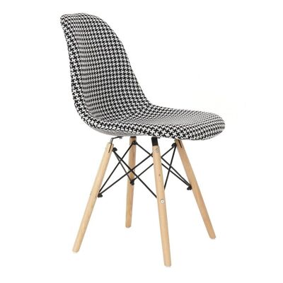 POLYESTER PINE CHAIR 47X49X83 47CM HOUNDSTOOTH MB191251