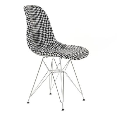 METAL POLYESTER CHAIR 47X49X83 47CM HOUNDSTOOTH MB191253