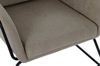 FAUTEUIL METAL POLYESTER 75X76X81 BEIGE MB191426 2