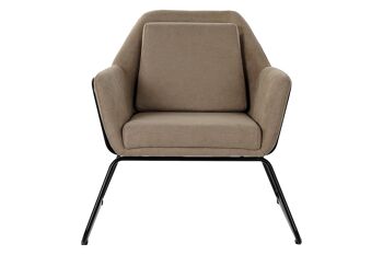 FAUTEUIL METAL POLYESTER 75X76X81 BEIGE MB191426 5