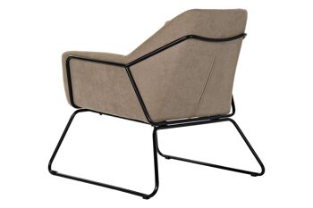 FAUTEUIL METAL POLYESTER 75X76X81 BEIGE MB191426 7