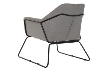 FAUTEUIL METAL POLYESTER 75X76X82 GRIS MB191427 7