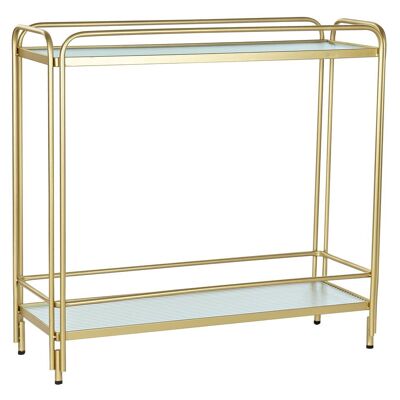 CAMARERA METAL CRISTAL 80X28X81 RUEDAS DORADO MB191735