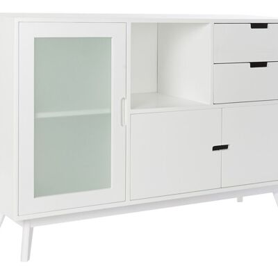 BUFFET PAULOWNIA MDF 120X35X80 4 SCATOLE BIANCO MB191873