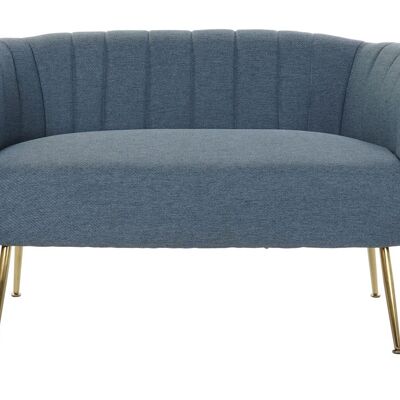 CANAPÉ MÉTAL POLYESTER 129X75X73 BLEU MB191892