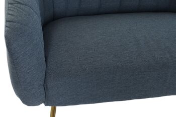 CANAPÉ MÉTAL POLYESTER 129X75X73 BLEU MB191892 2