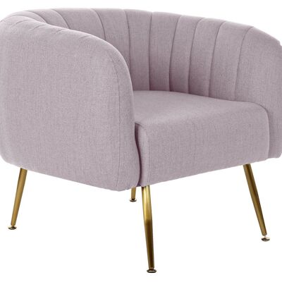 METAL POLYESTER ARMCHAIR 81X75X73 PINK MB191893