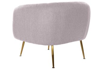 FAUTEUIL METAL POLYESTER 81X75X73 ROSE MB191893 7