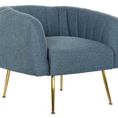 POLTRONA METALLO POLIESTERE 81X75X73 BLU MB191895