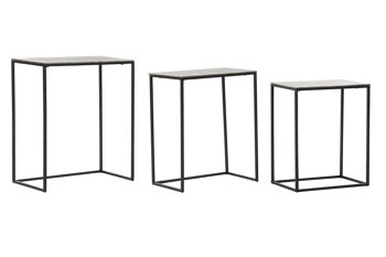 TABLE D'APPOINT SET 3 METAL 50.5X28.5X59 TABLE AU MB192127 1
