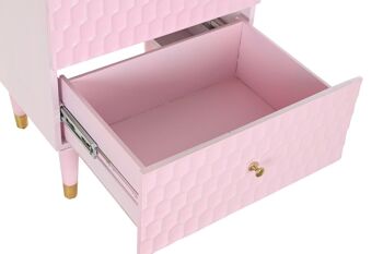 TABLE DE NUIT MANGO METAL 52X42X65 ROSE PALE MB192136 4