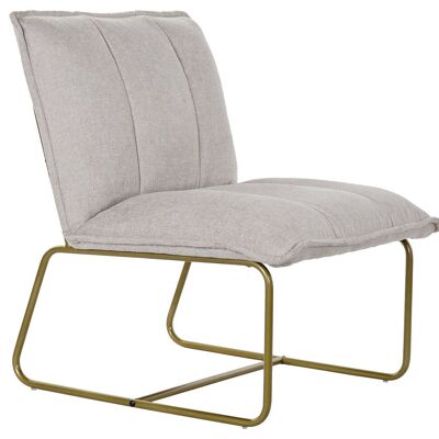 FAUTEUIL METAL POLYESTER 66X71X77 BEIGE MB192410
