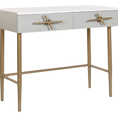 CONSOLE POIGNEE FER 90X45X74 BOUCLE BLANCHE MB192507