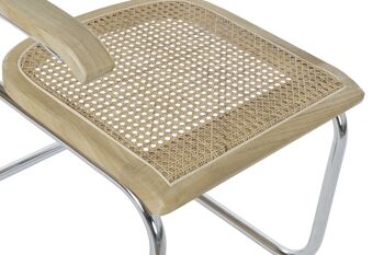 CHAISE ROTIN ORME 65,5X62X79 GRILLE MARRON CLAIR MB192642 2